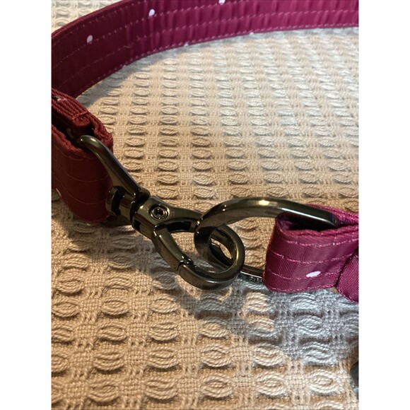 Lug Skipper SE Crossbody Purse/ Raspberry Red/White Polka Dot Adjustable RFID - Picture 9 of 16